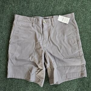 14th & Union Men's Gray Flat Front Shorts - Size 32W Slim Fit